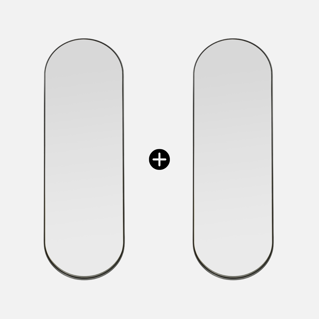 Oversized Deep Frame Pill Mirror - Set of 2
