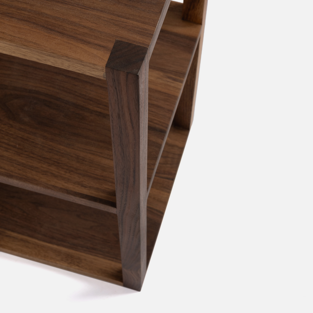Tetsu Sofa Shelf - Solid Walnut