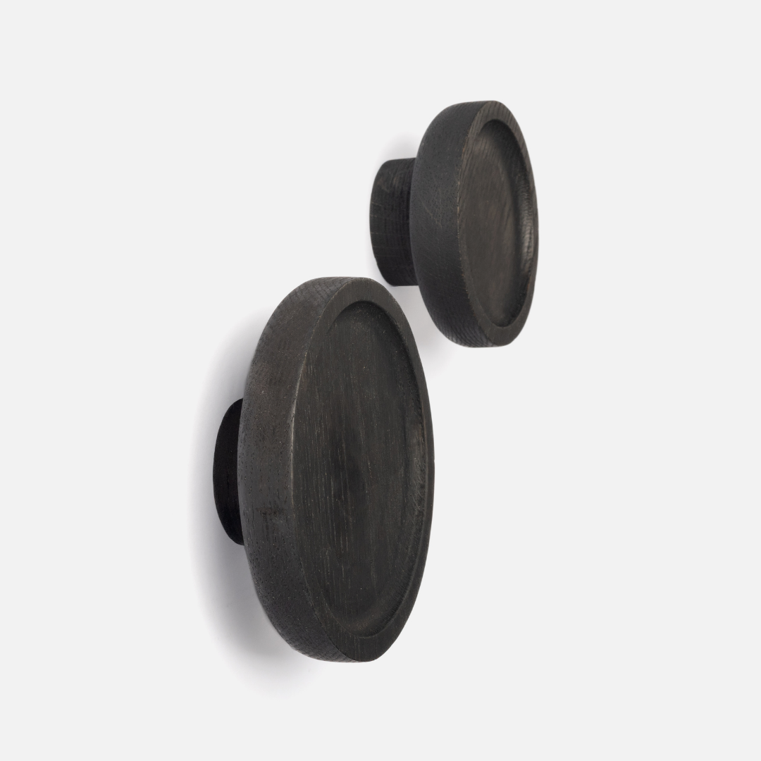 Oak Wall Hooks - Ebony