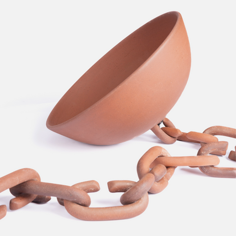Single Chain Pendant - Terracotta