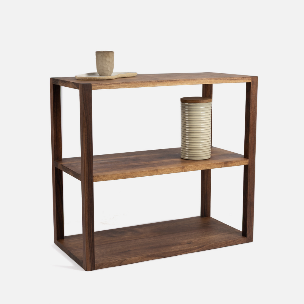 Tetsu Sofa Shelf - Solid Walnut