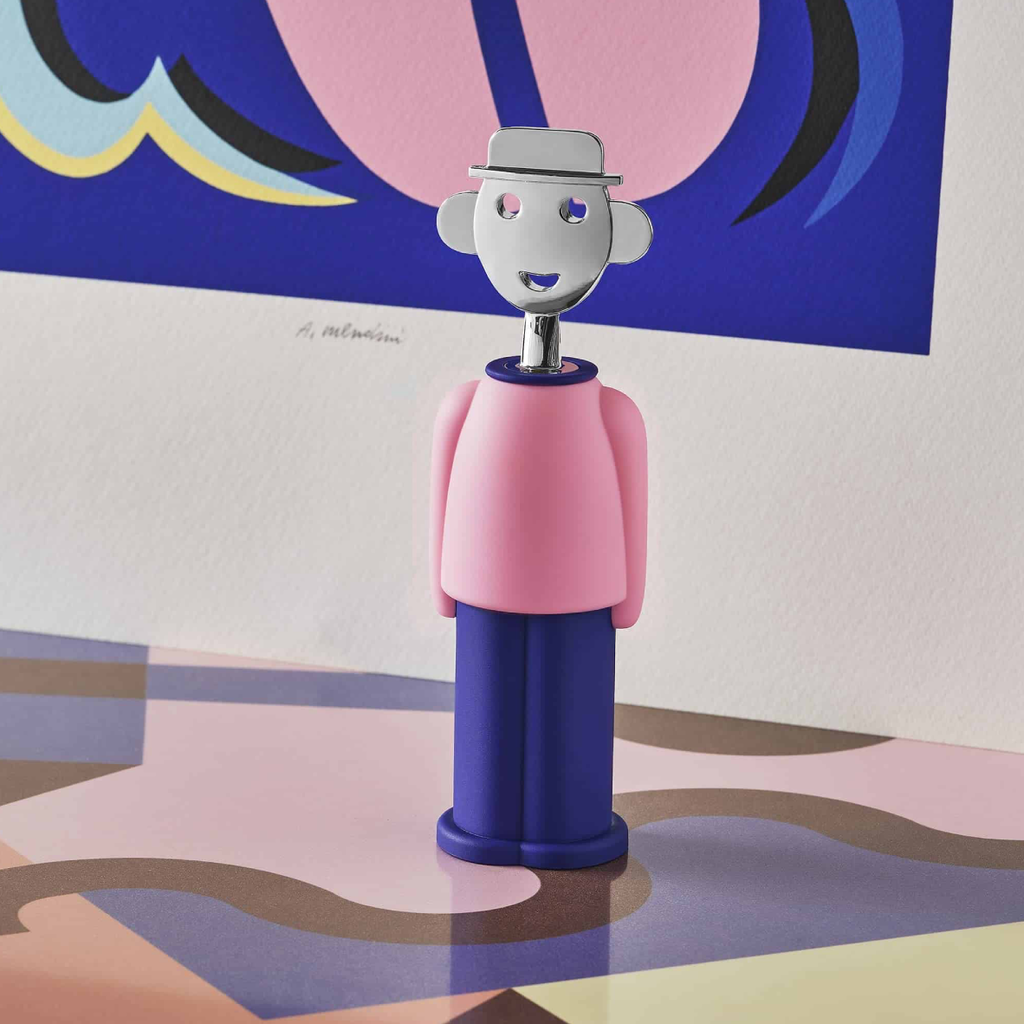 Alessi Alessandro M Corkscrew - Pink & Blue