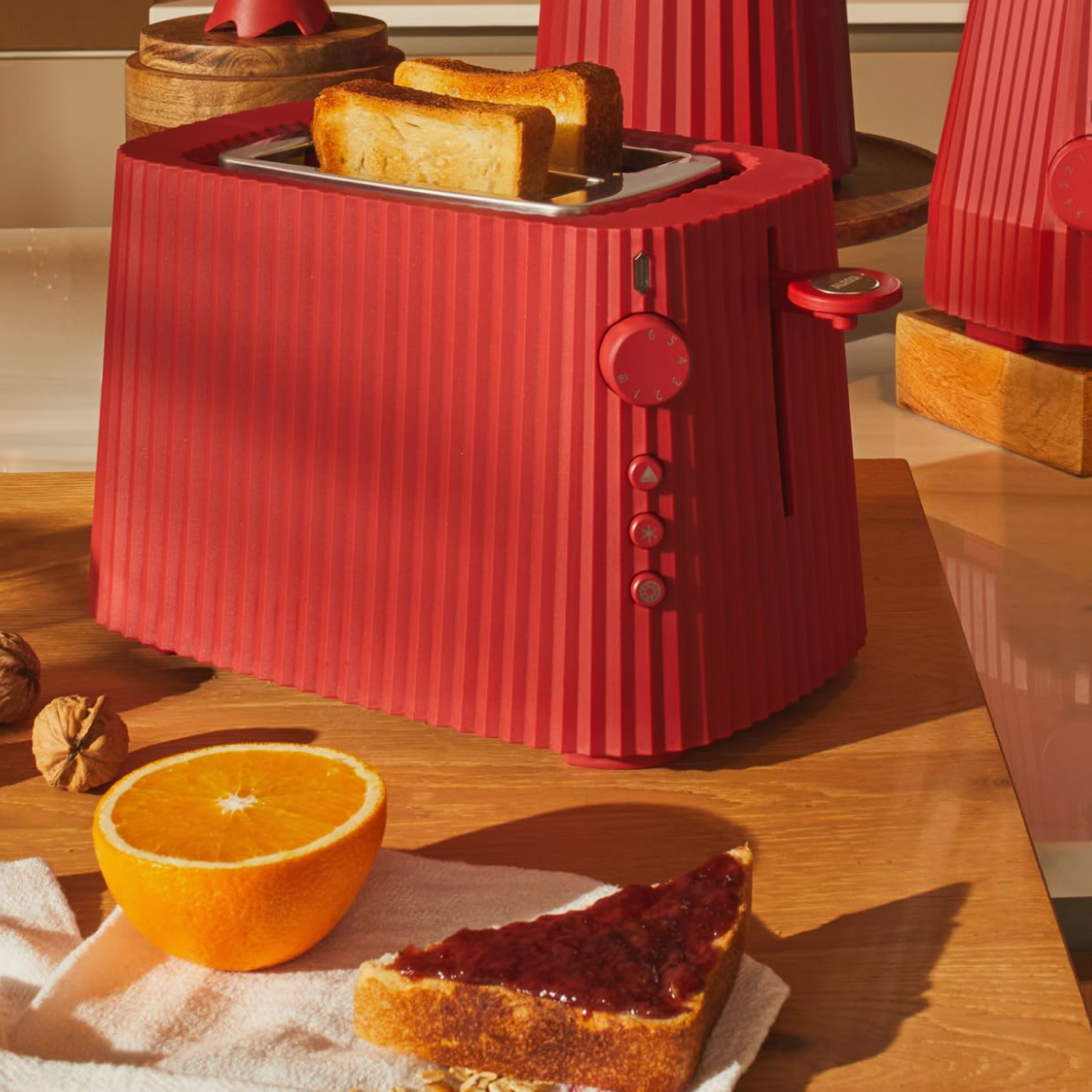 Alessi Plisse Toaster - Red