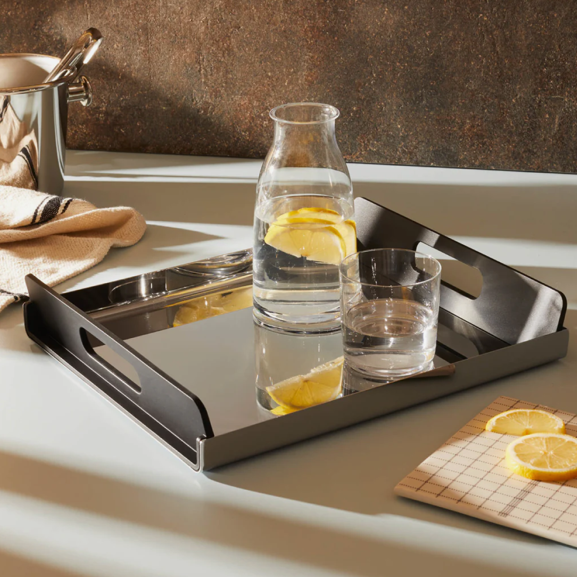 Alessi Vassily Rectangular Tray with Handles