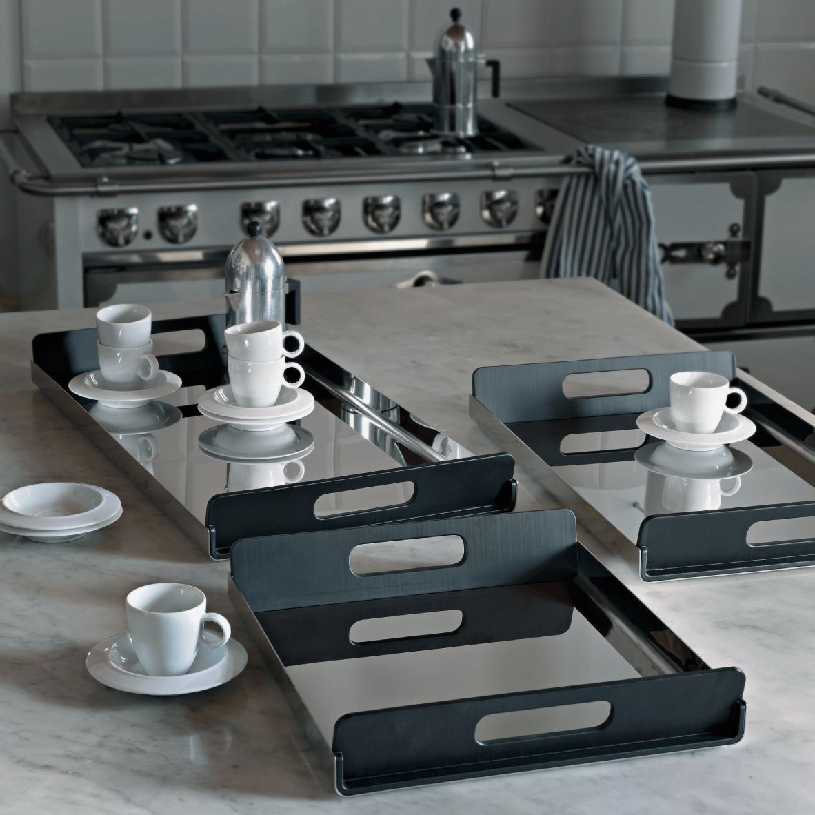 Alessi Vassily Rectangular Tray with Handles