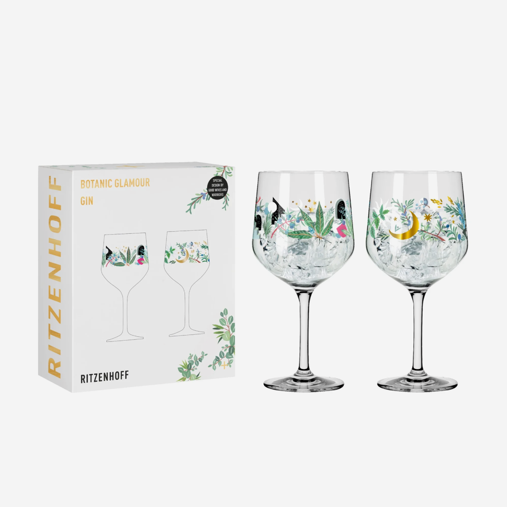 Botanic Glamour Gin Glass Set - Good Wives And Warriors