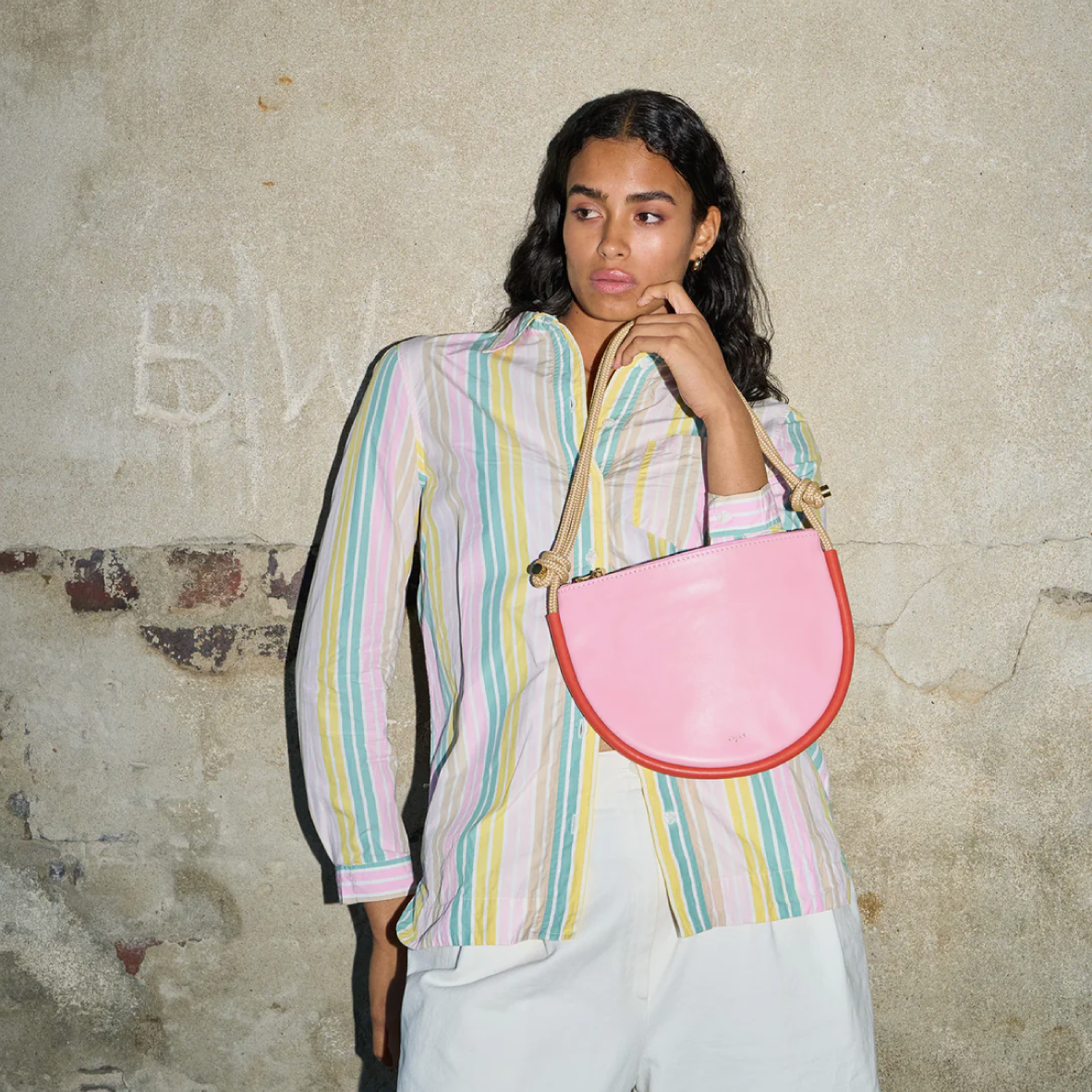 The Selene Bag - Candy Pink & Lobster Red