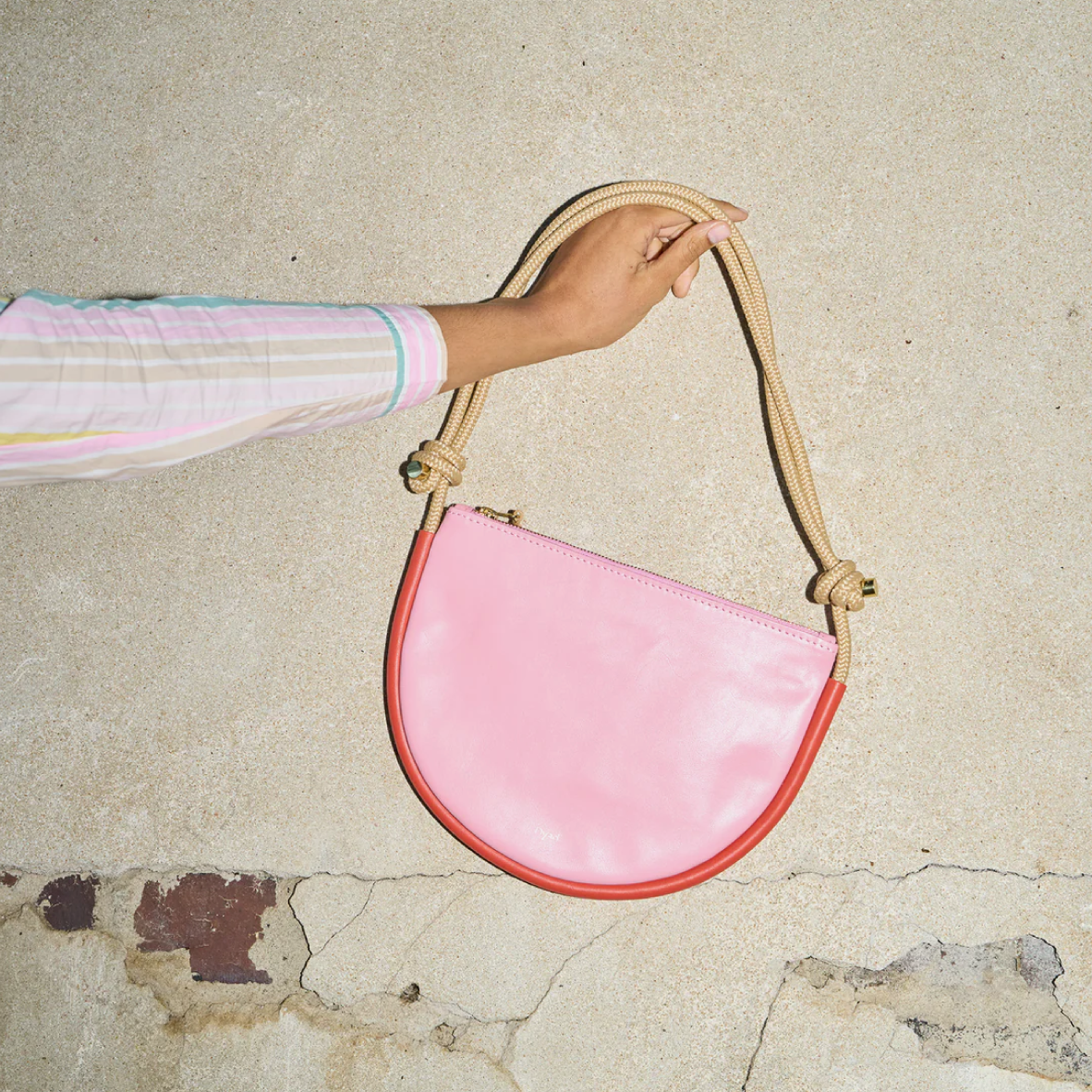 The Selene Bag - Candy Pink & Lobster Red