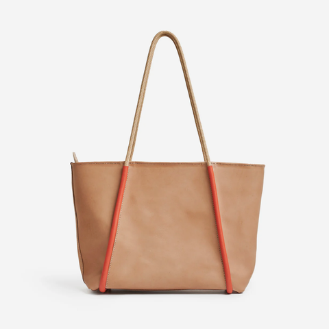 Tote Bag - Almond & Lobster Red