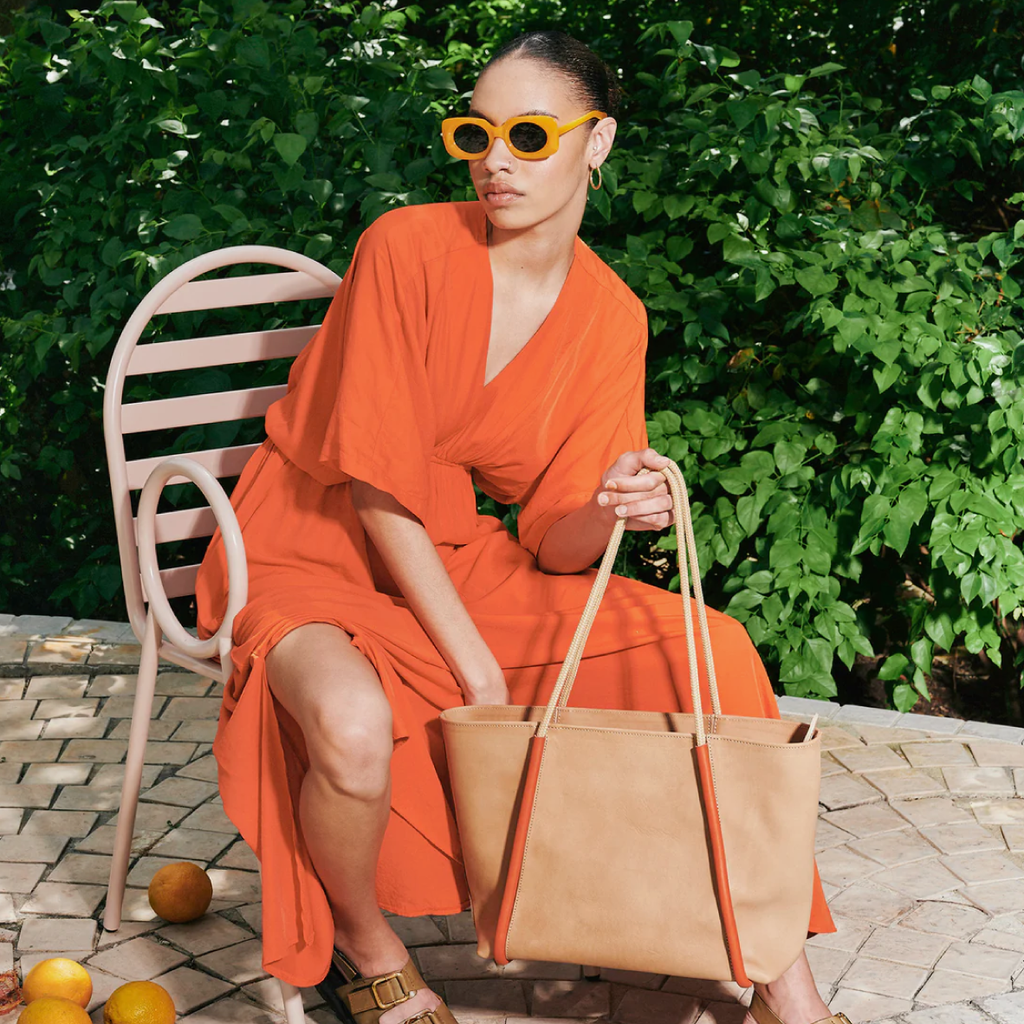 Tote Bag - Almond & Lobster Red