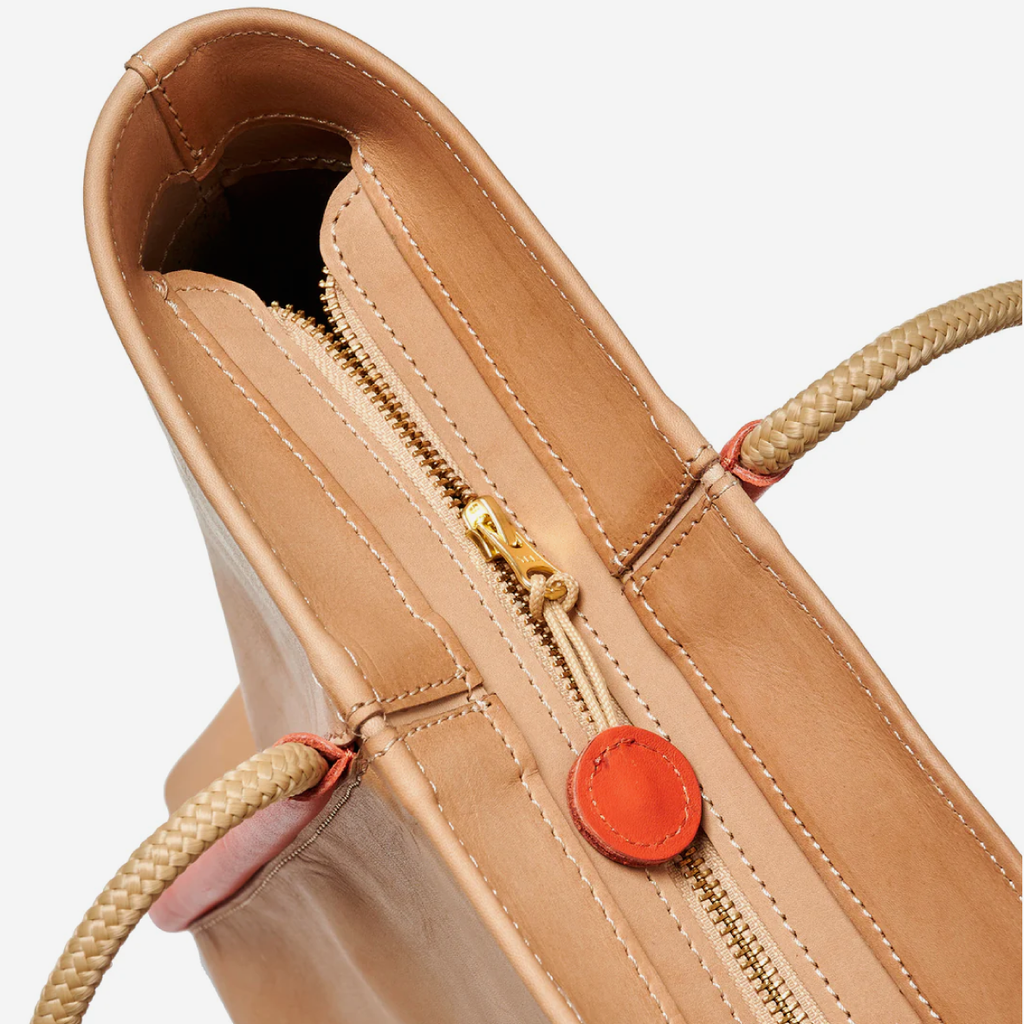 Tote Bag - Almond & Lobster Red