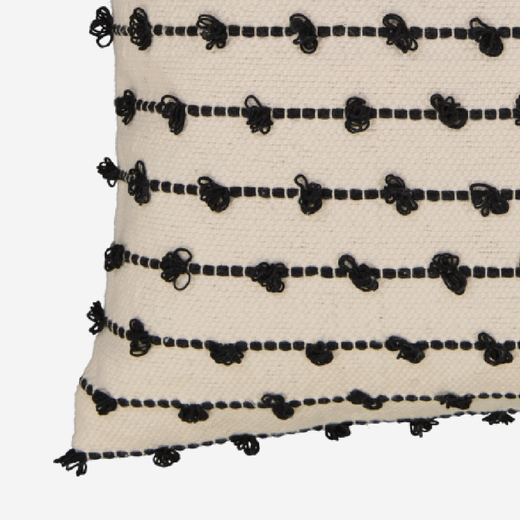Scatter Cushion - Black Bobbles
