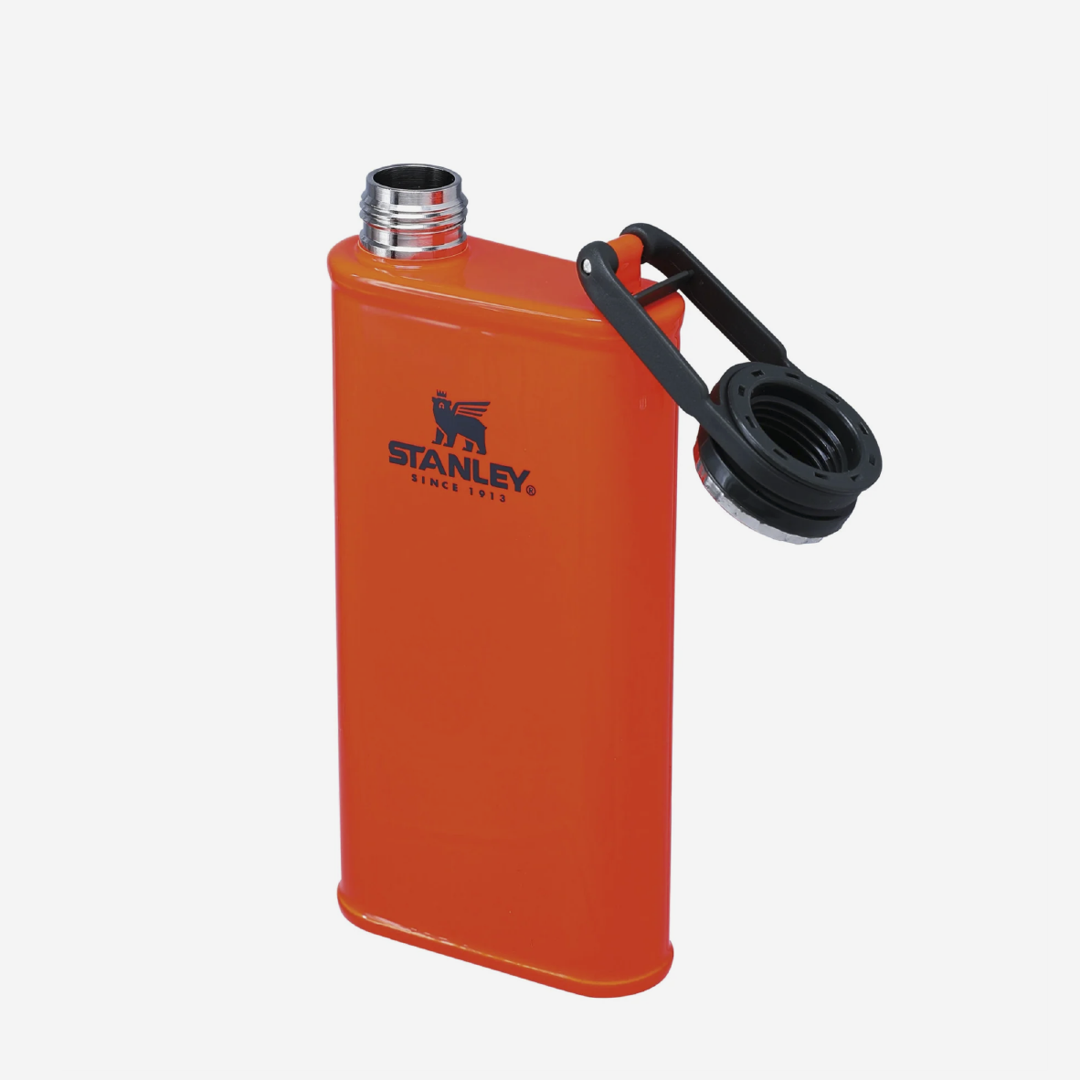 The Easy Fill Wide Mouth Flask 230ml - Blaze Orange