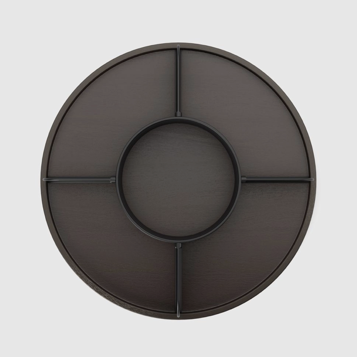 Bellwood Lazy Susan - Black & Walnut