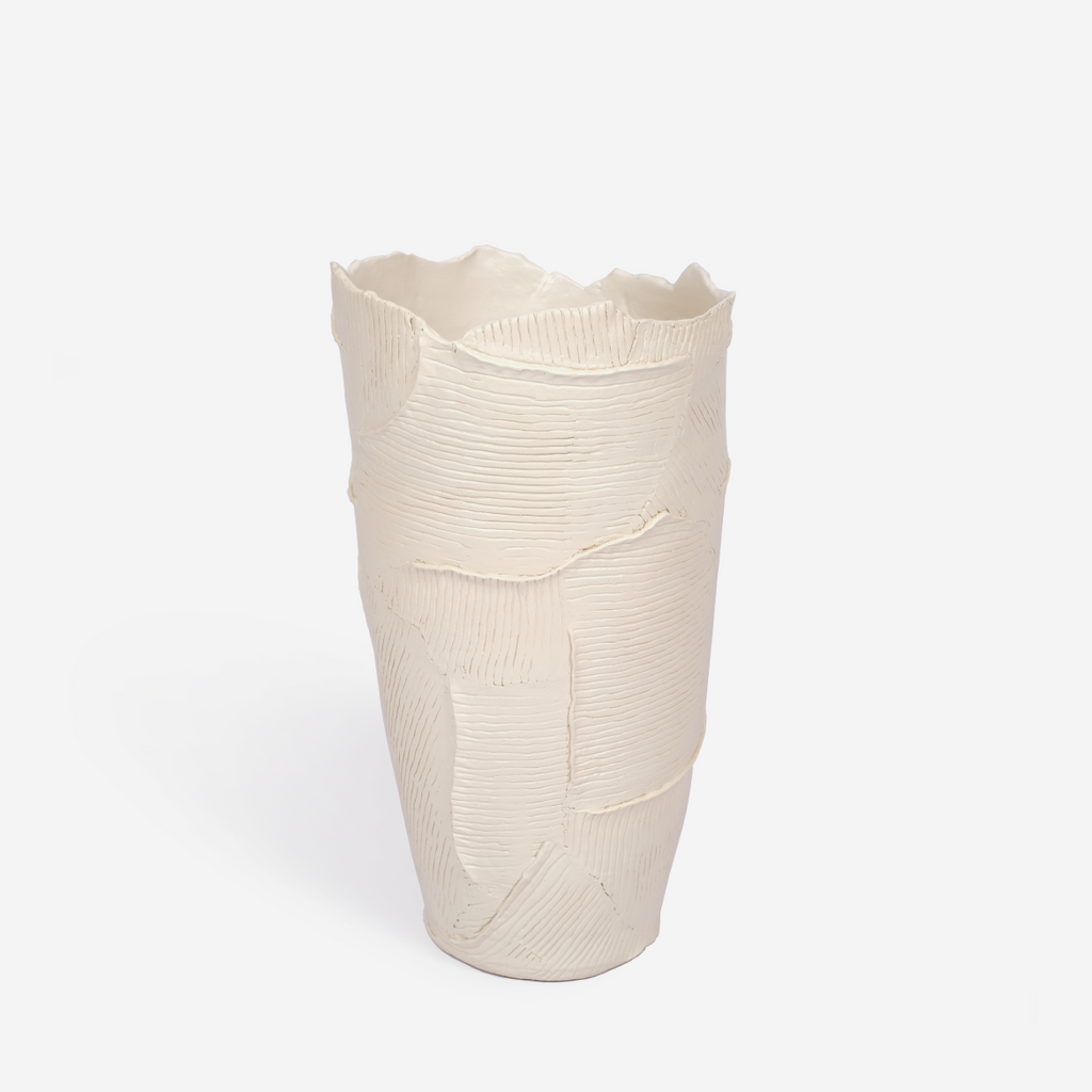 Corrugated Vase - Milk