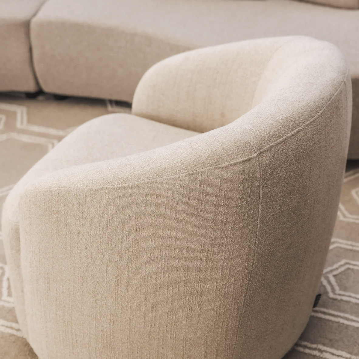 Camelot Swivel Chair - Almond