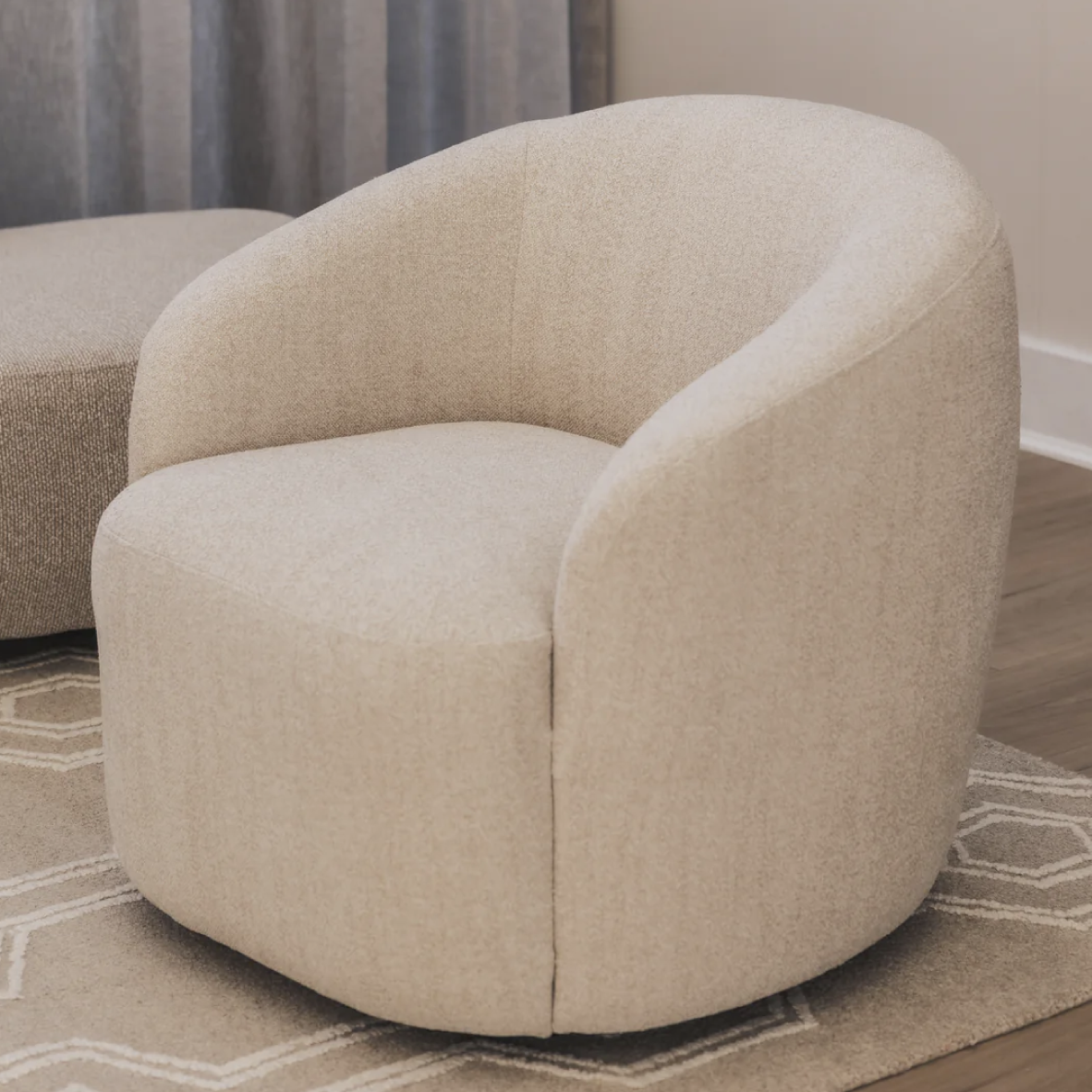 Camelot Swivel Chair - Almond