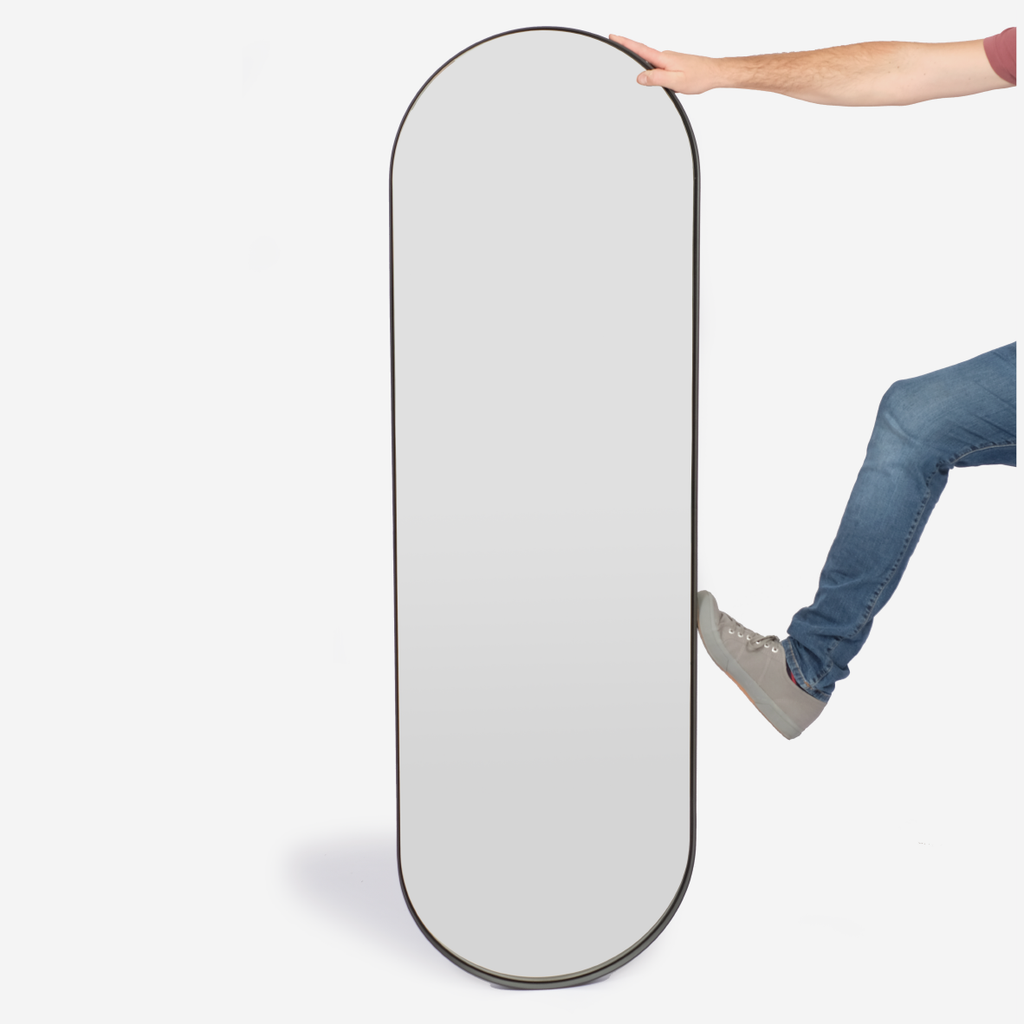 Oversized Deep Frame Pill Mirror