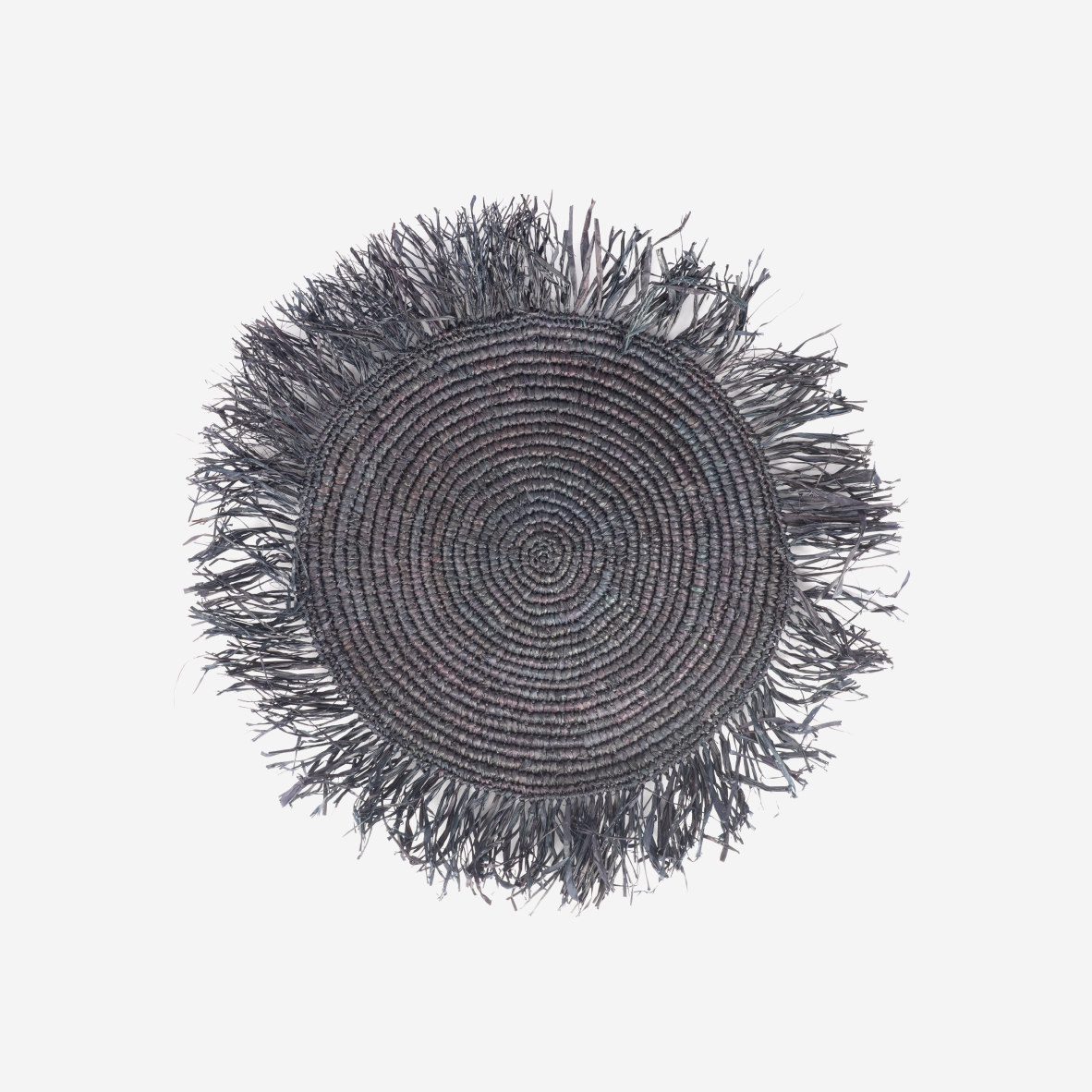Raffia Placemat With Frill - Dark