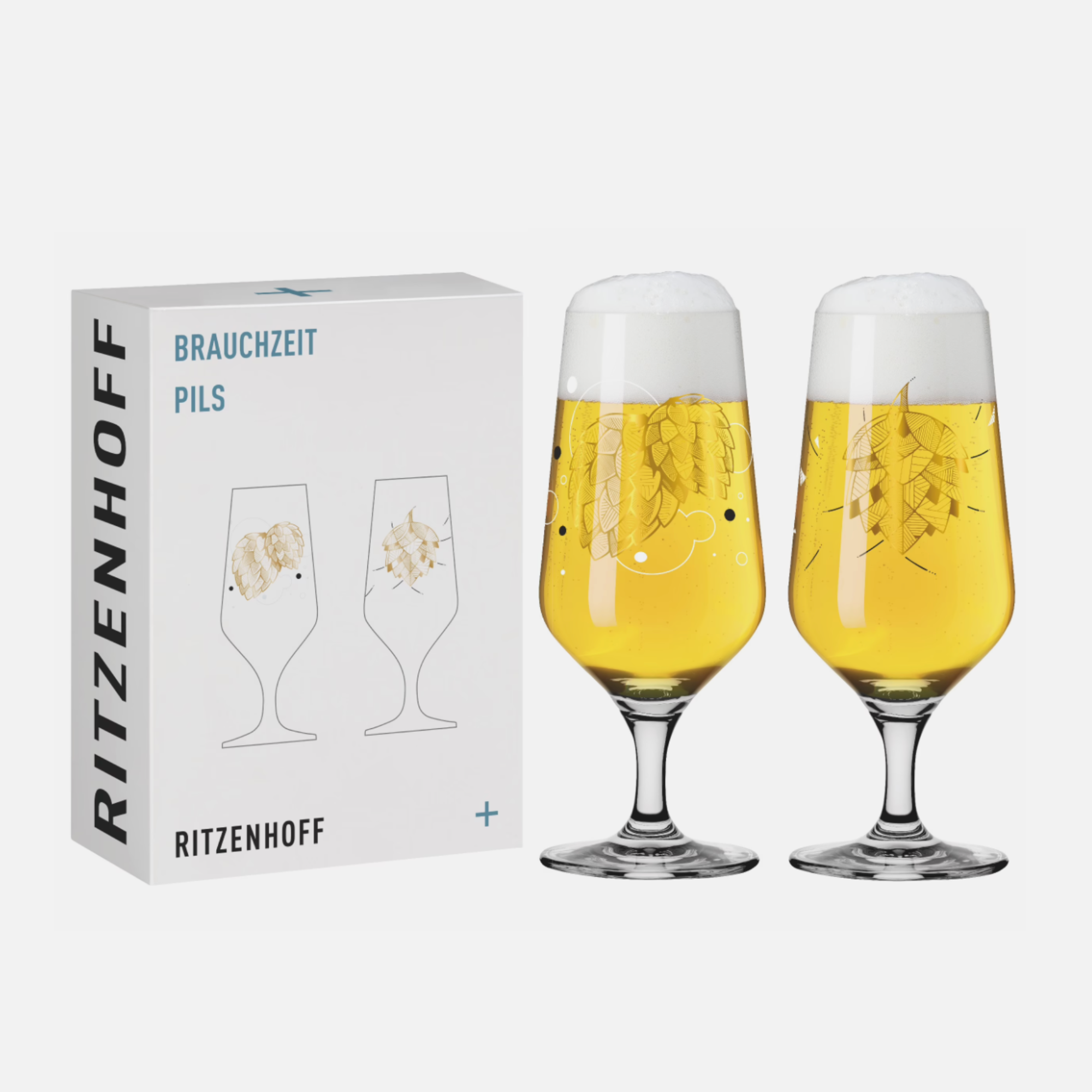 Brauchzeit Pilsner Beer Glass Set #1