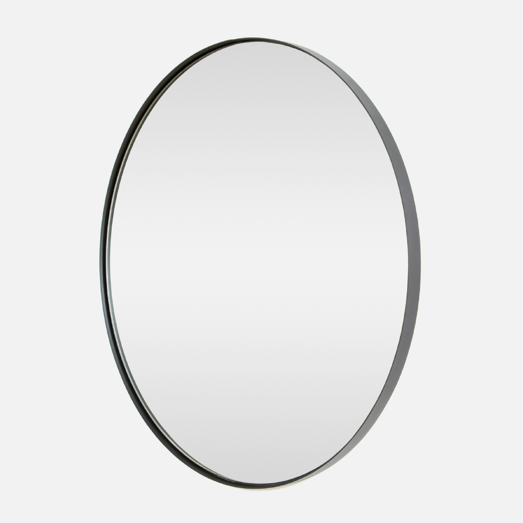 Deep Frame Round Mirror - Slim 90