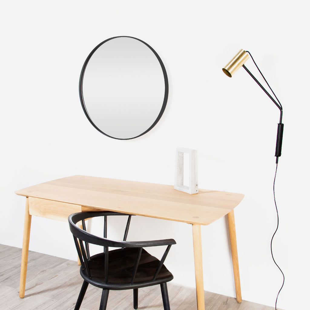 Deep Frame Round Mirror 70