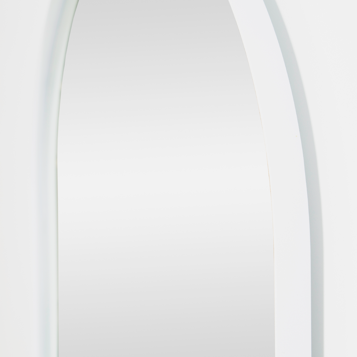 Deep Frame Pill Mirror - White