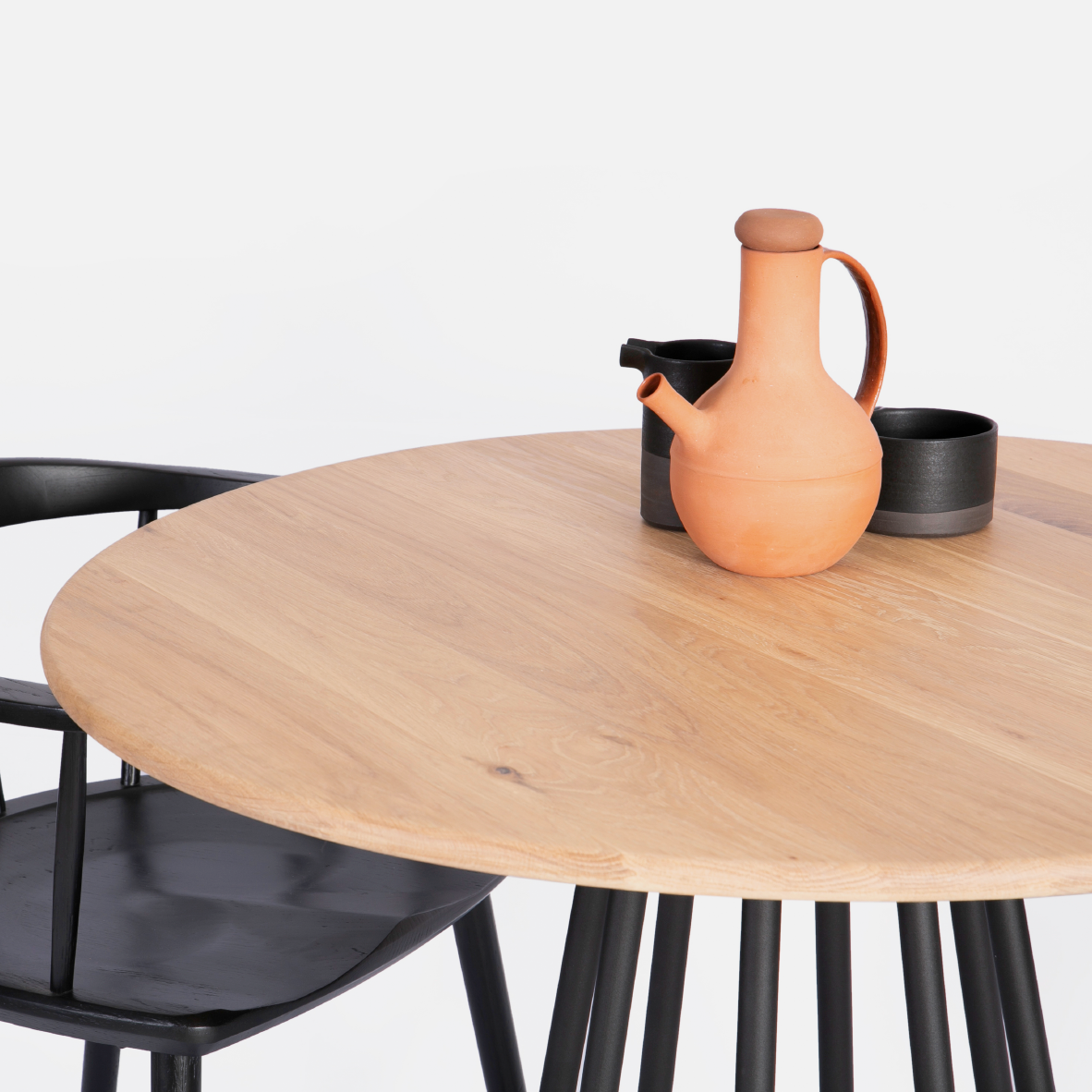 Orbit Round Dining Table - Light Oak