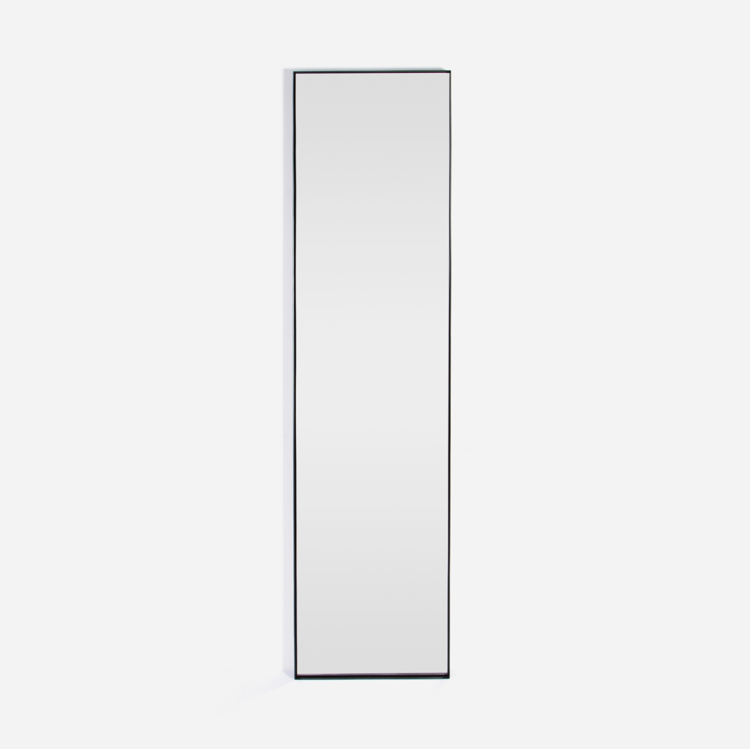Slimline Deep Frame Standing Mirror - Black