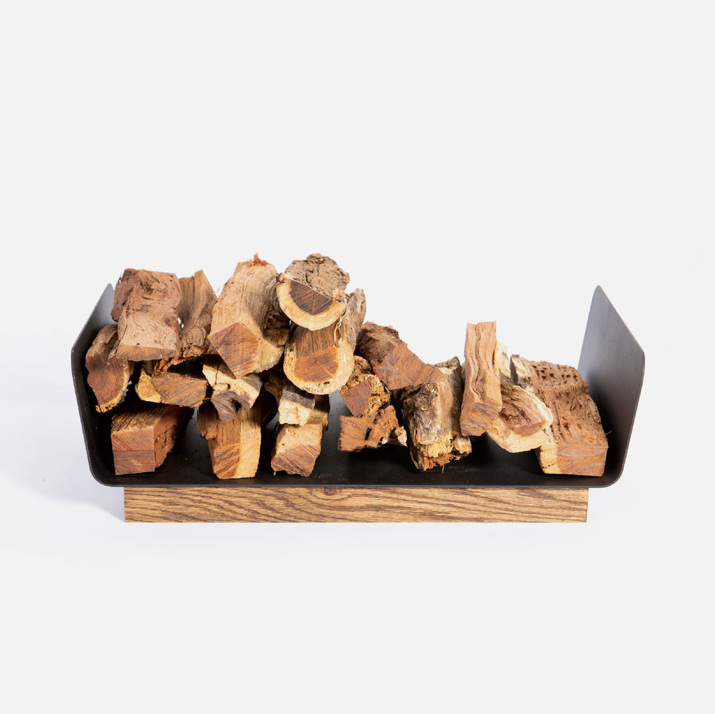 Arlo Fire Wood Holder - Wooden Base