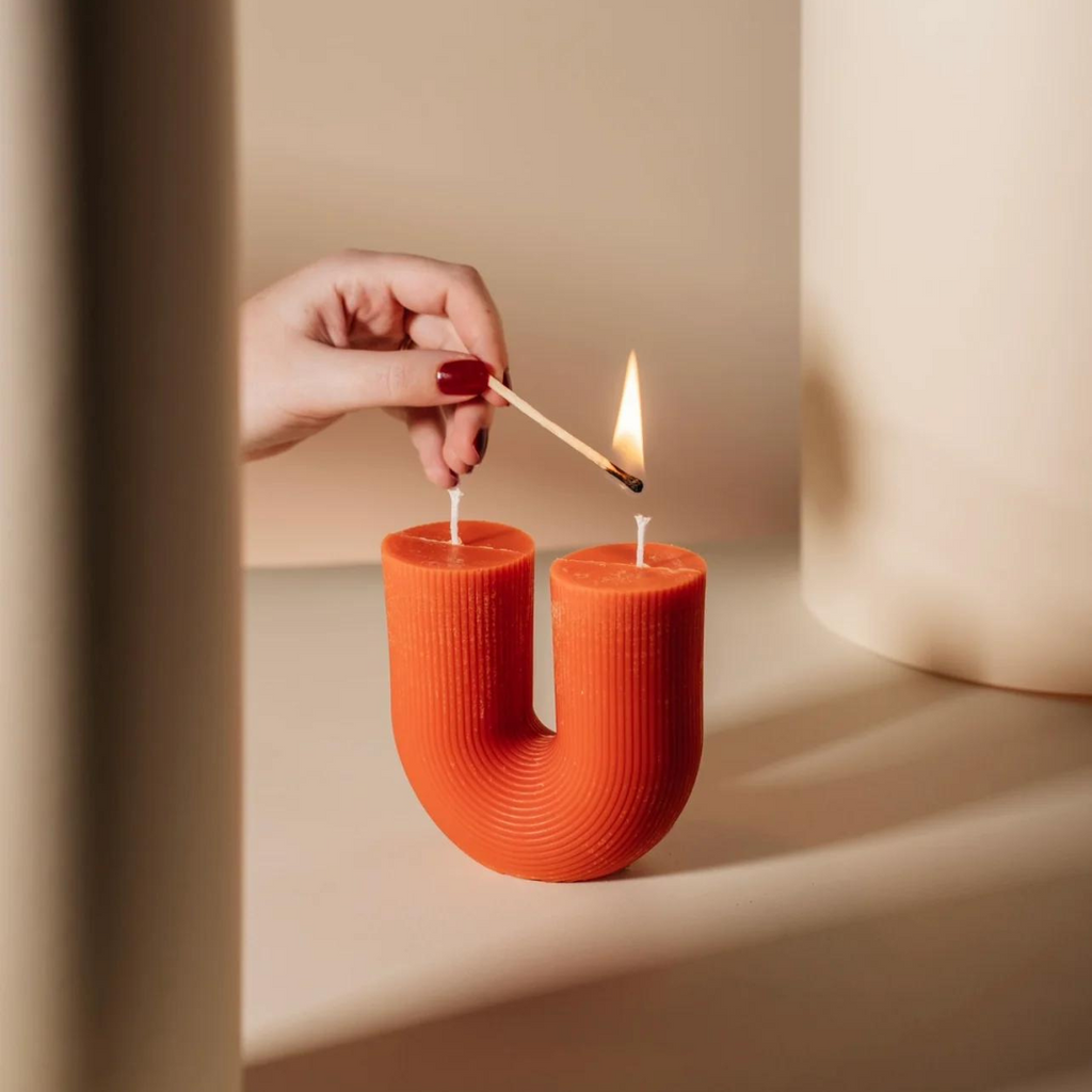 Deco Arch Candle - Summer Orange