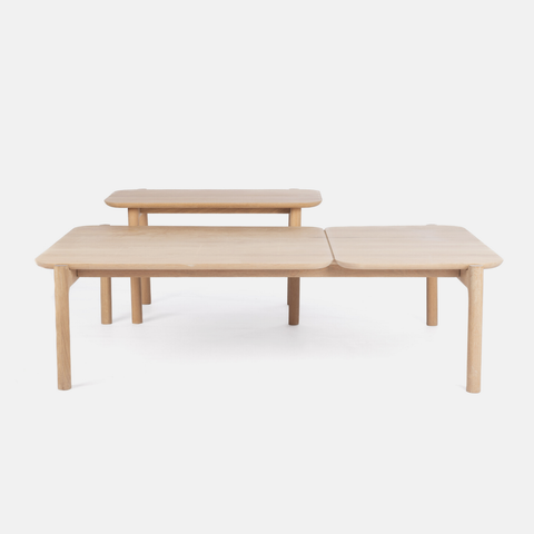 Akari Oversize Nesting Table Set- Solid Oak