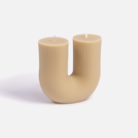 Deco Arch Candle - Beige