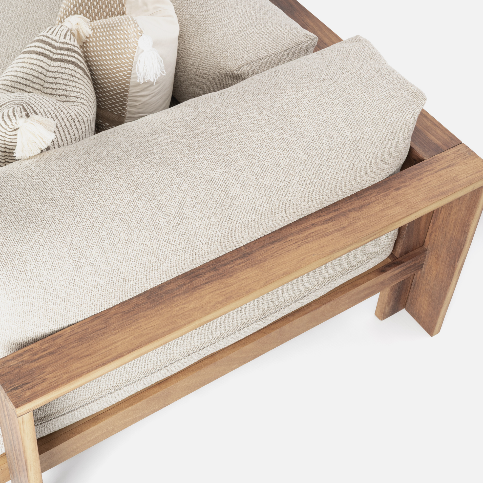 Kumo Outdoor Daybed + Table - Keruing Hardwood