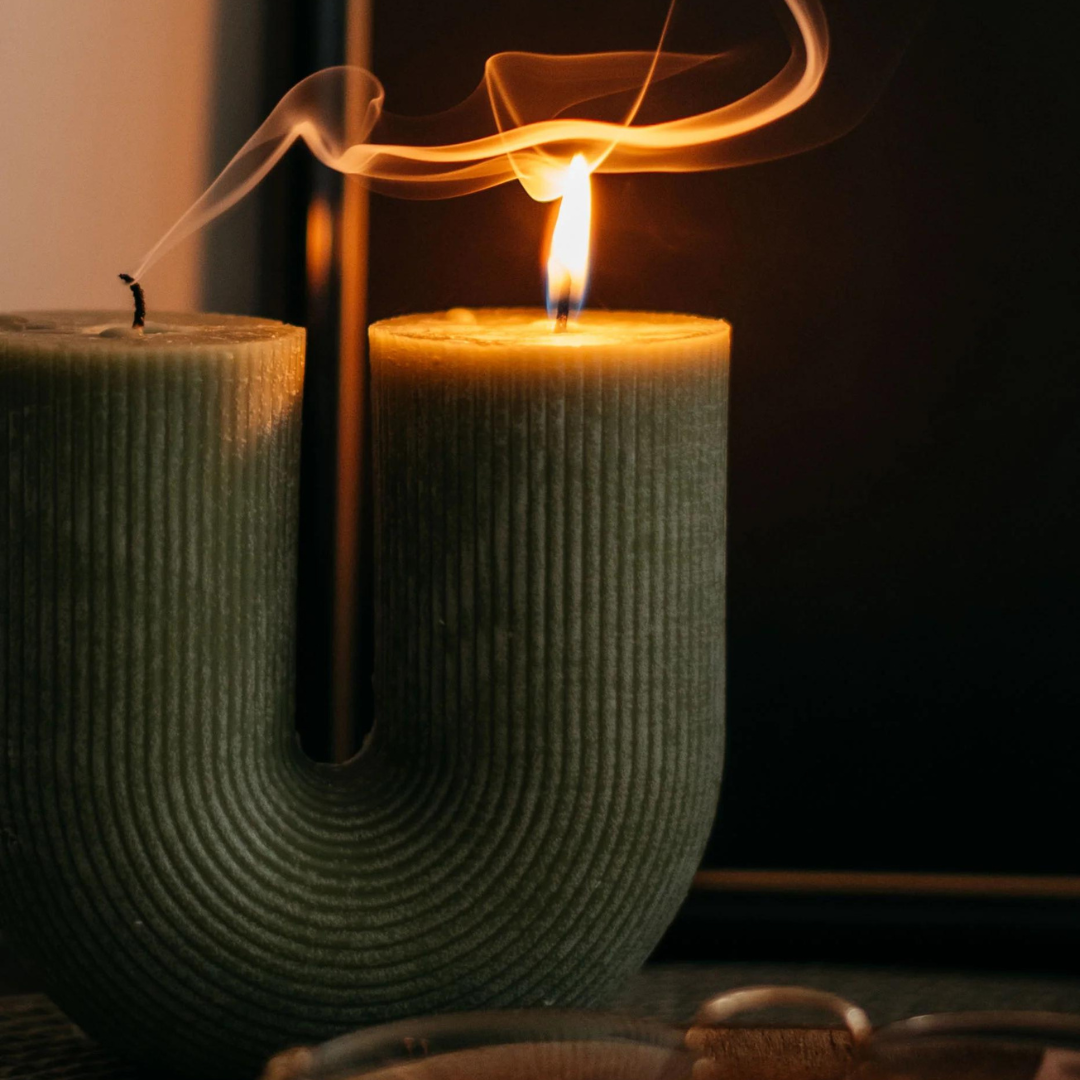 Deco Arch Candle - Sage