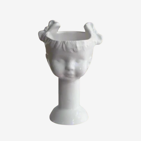 Doll Face Spoon Holder - Gloss White