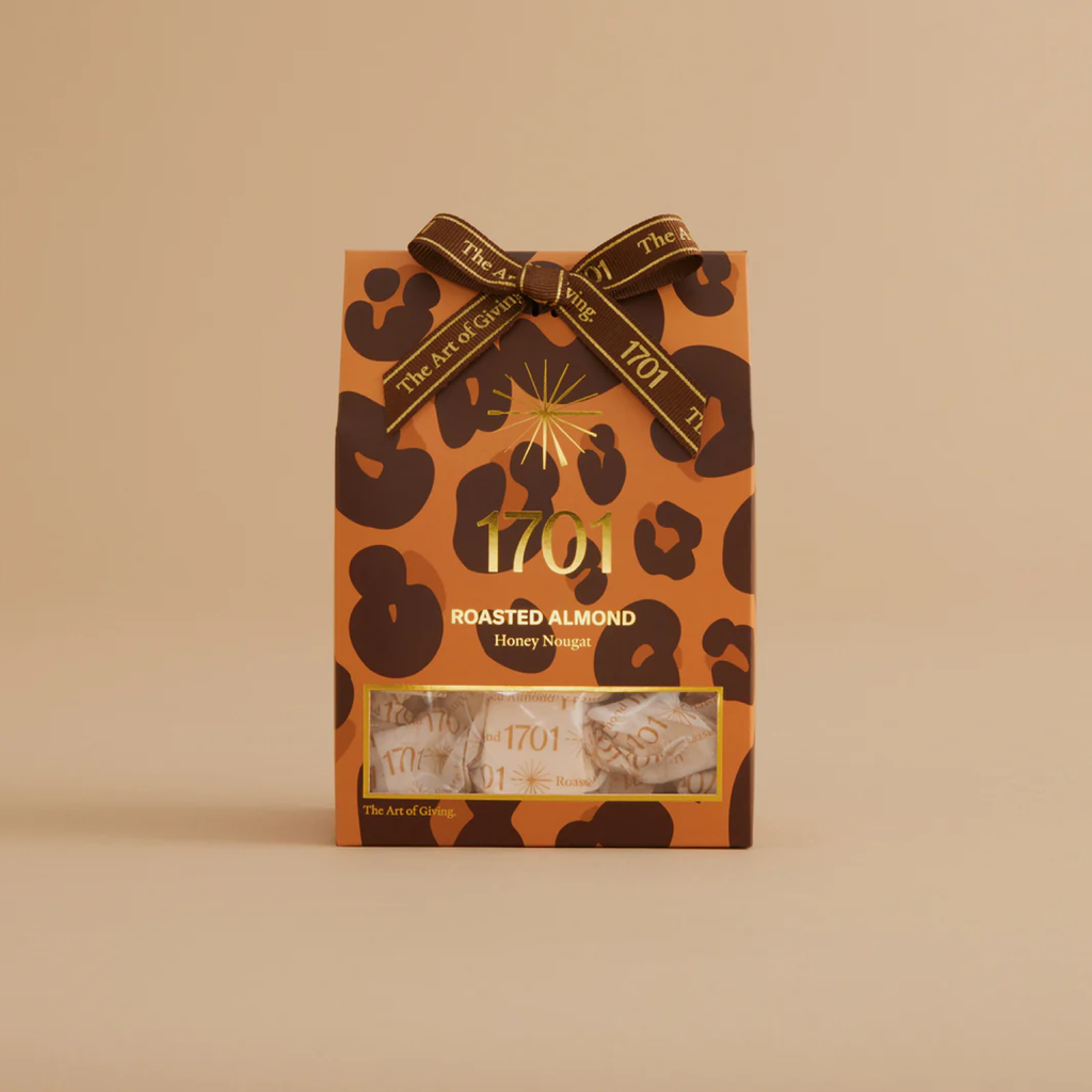 1701 Honey Nougat Box - Roasted Almond Leopard Print