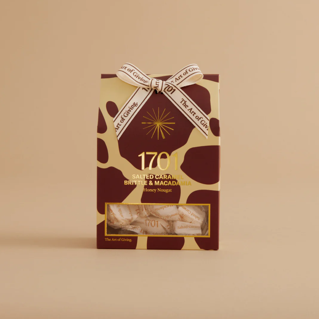 1701 Honey Nougat Box - Salted Caramel Brittle & Macadamia Giraffe Print