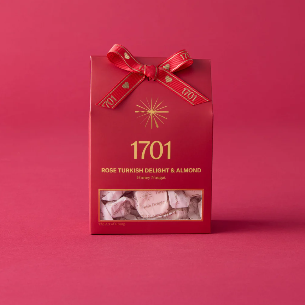 1701 Valentines Honey Nougat Box - Rose Turkish Delight & Almond