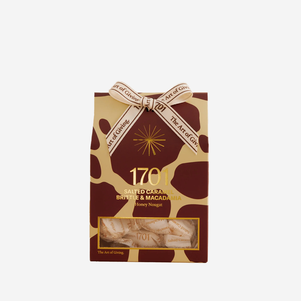 1701 Honey Nougat Box - Salted Caramel Brittle & Macadamia Giraffe Print