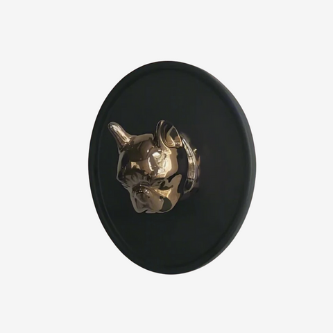 Frenchie Wall Cameo - Black & Bronze