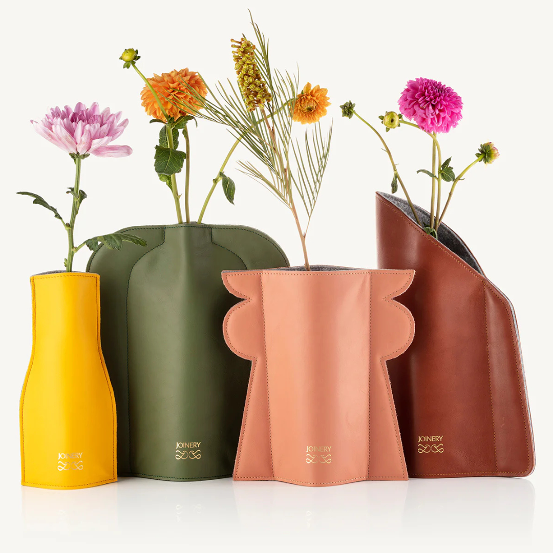 Elephant Ear Vase - Tan + Light Grey