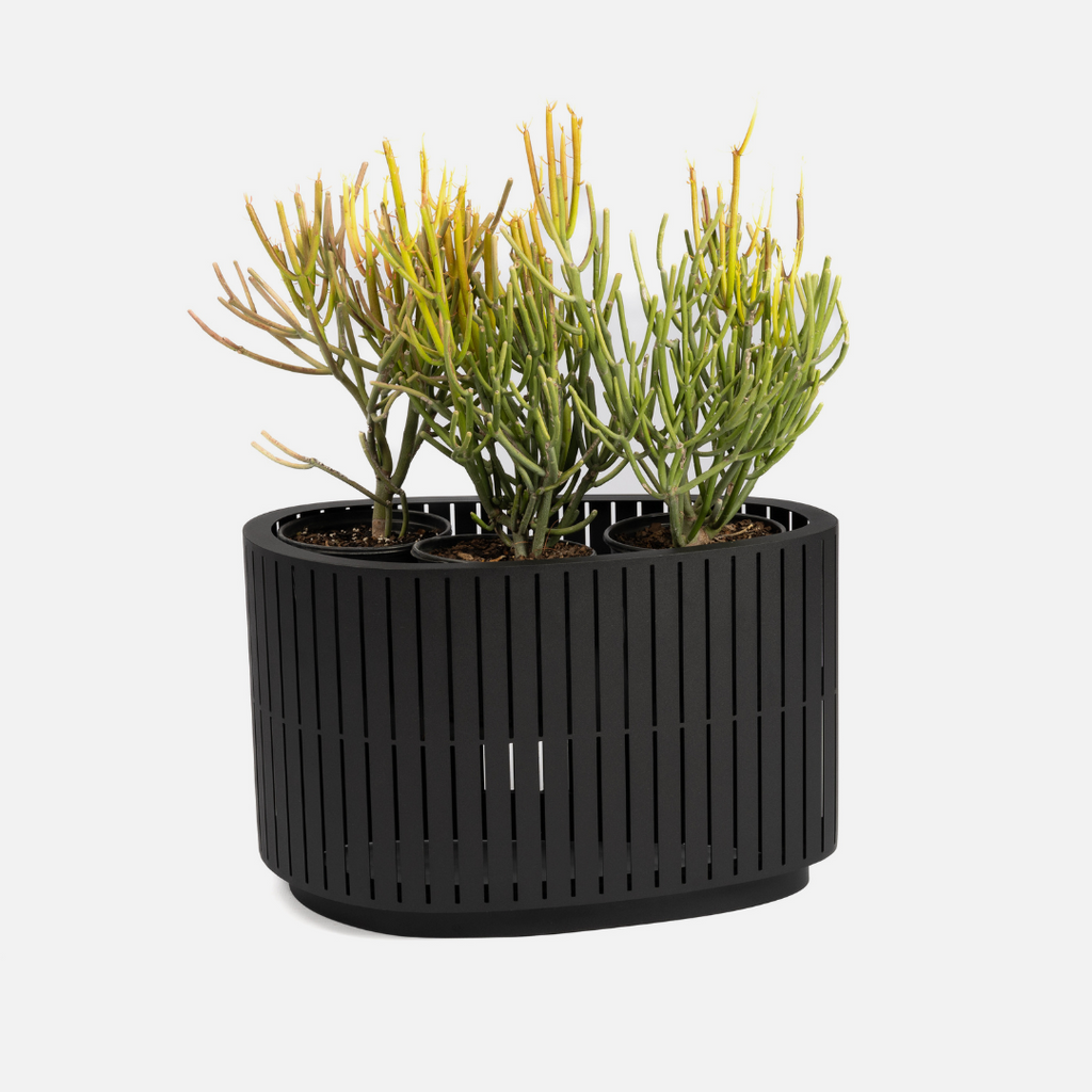 Reeded Floor Planter - Organic