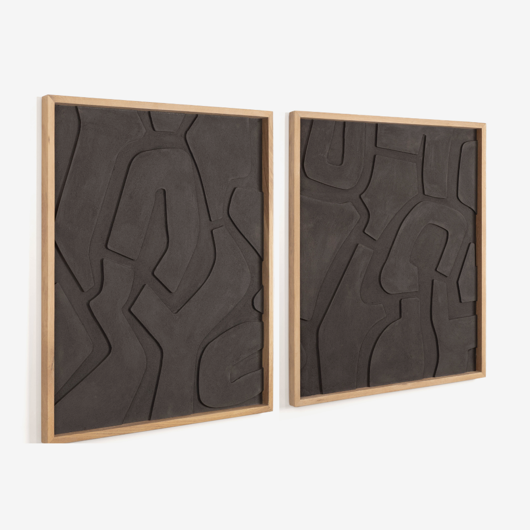 GridLock Textured Wall Art - Set of Two