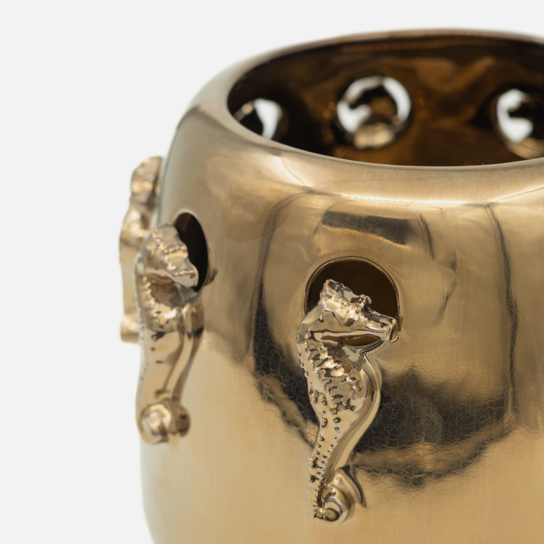 The Thesen Island Seahorse Planter - Bronze