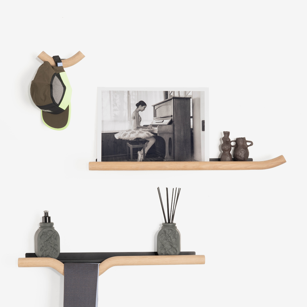 Noodle Lip Shelf Combo - Solid Oak