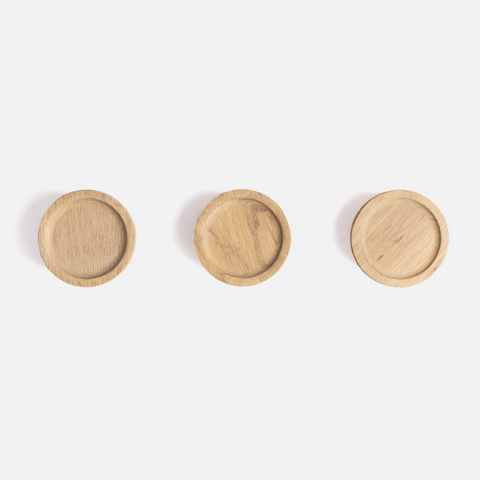 Trio Oak Wall Hooks - Natural