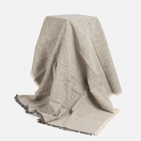 Cotton Throw - Melange Black