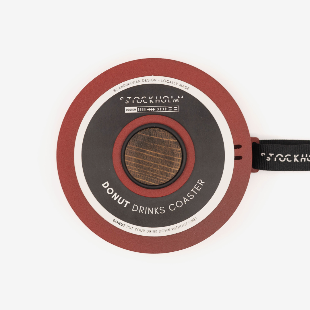 Stockholm Donut Coaster Set - Red