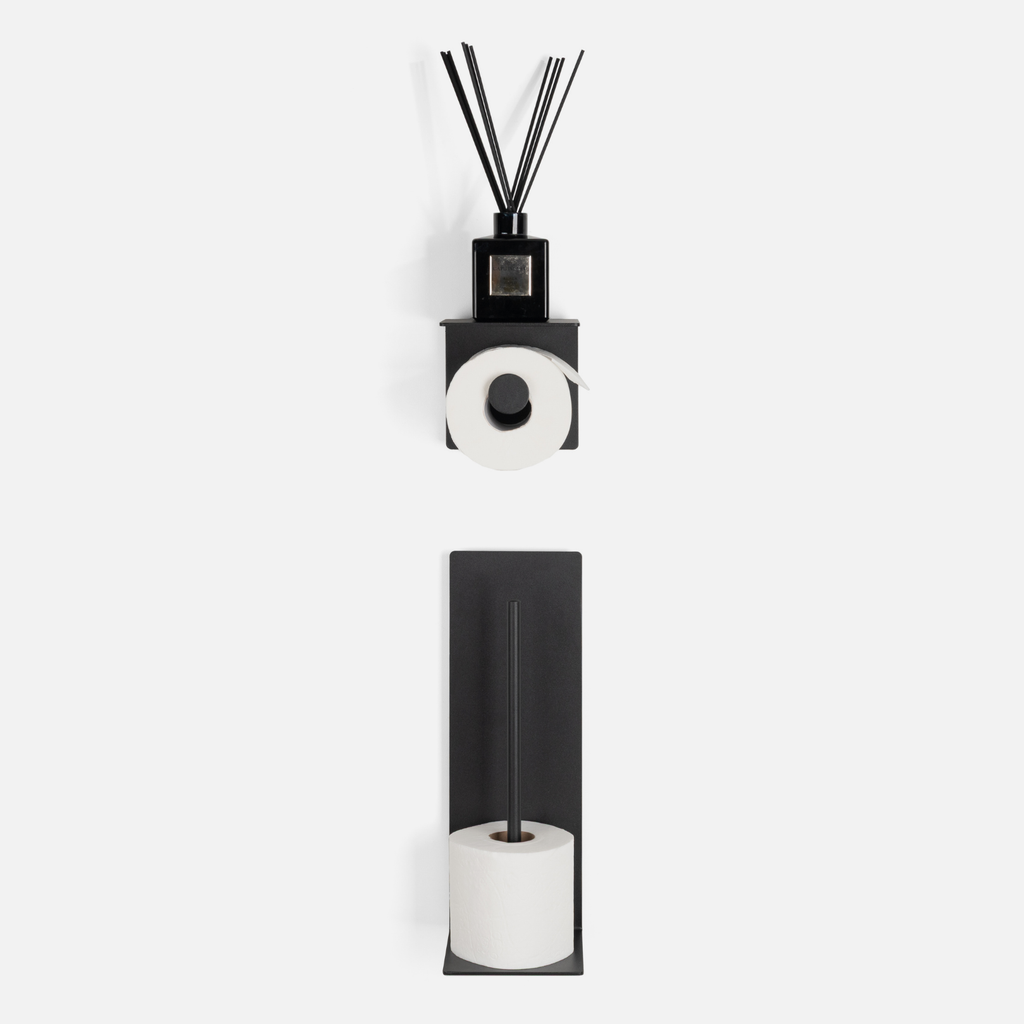Norr Toilet Roll Holder Set - Black